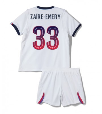 Paris Saint-Germain Warren Zaire-Emery #33 Replika Bortatröja Barn 2026-27 Kortärmad (+ Korta byxor)